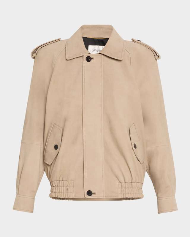 Oversized Suede Moto Jacket